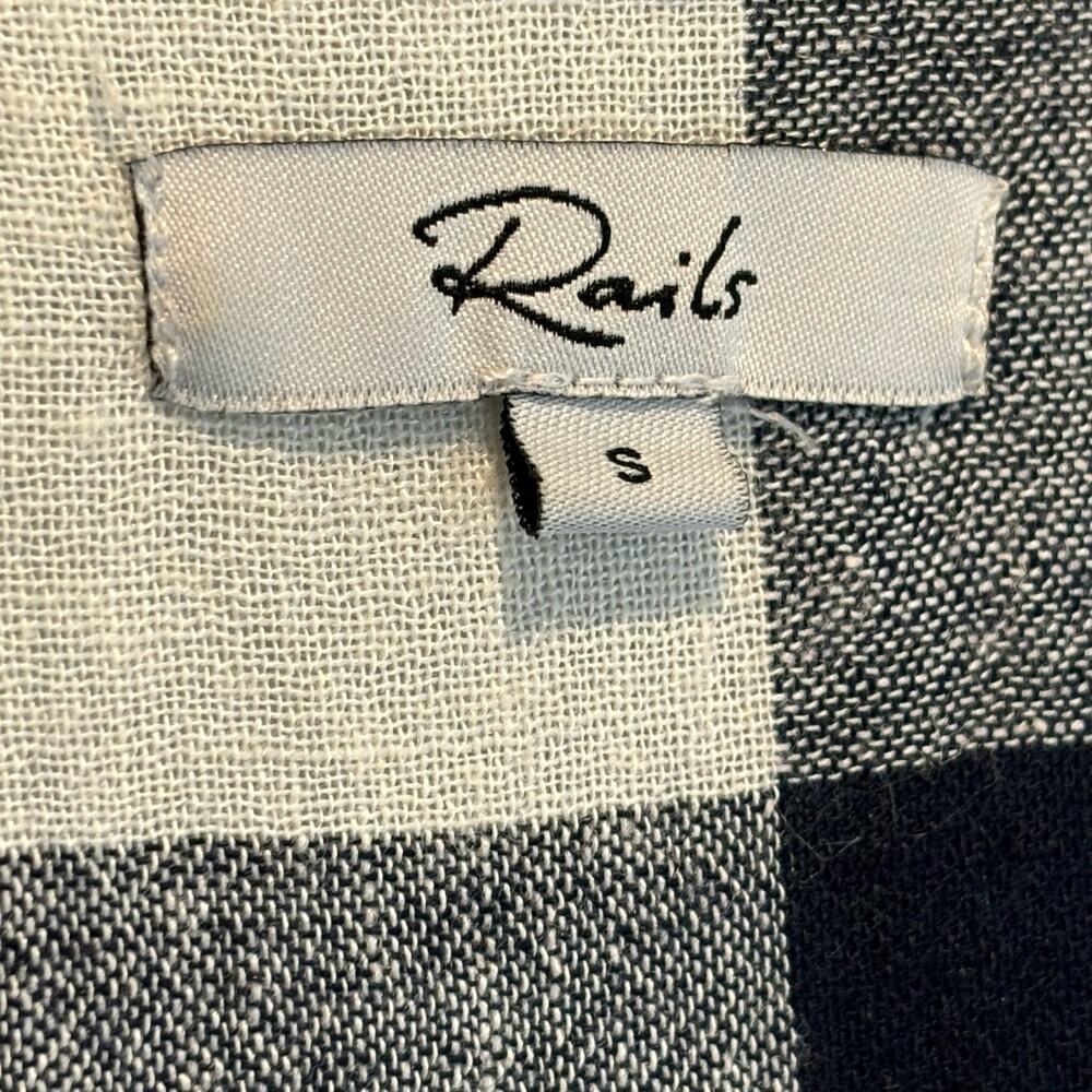 Rails Madison Azure Check Wrap Mini Dress - Size … - image 7